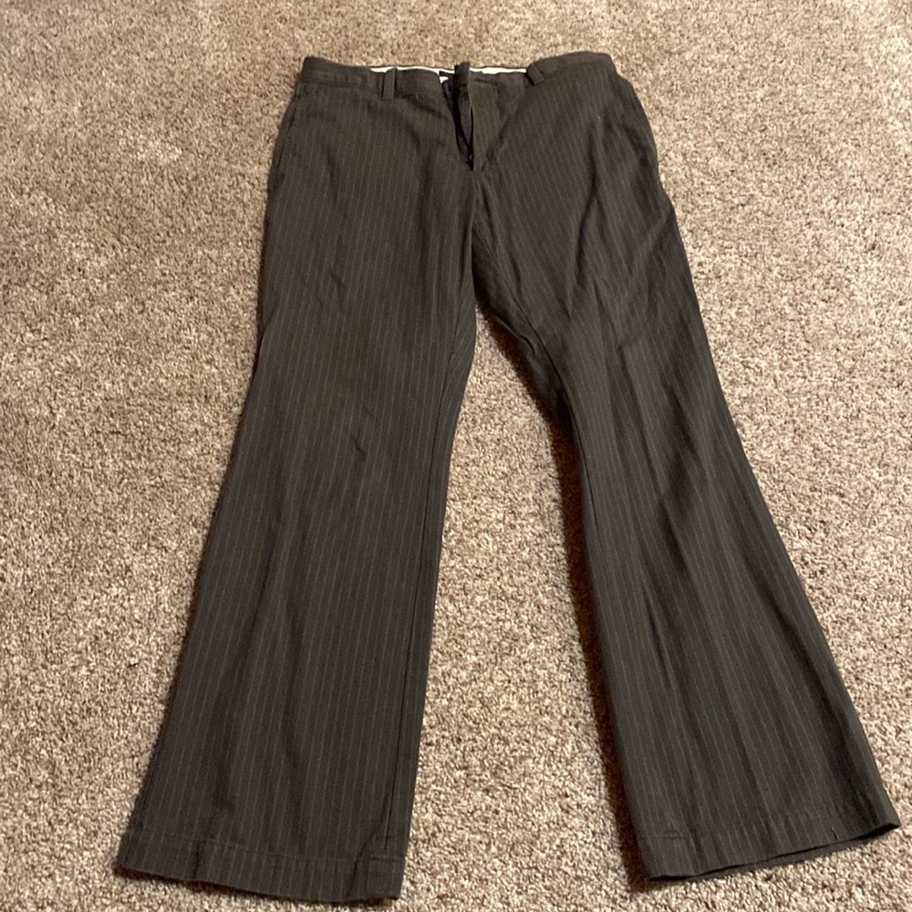 Banana republic heavy chino pants grey pinstripe 
Y2K vintage 31x32 cotton